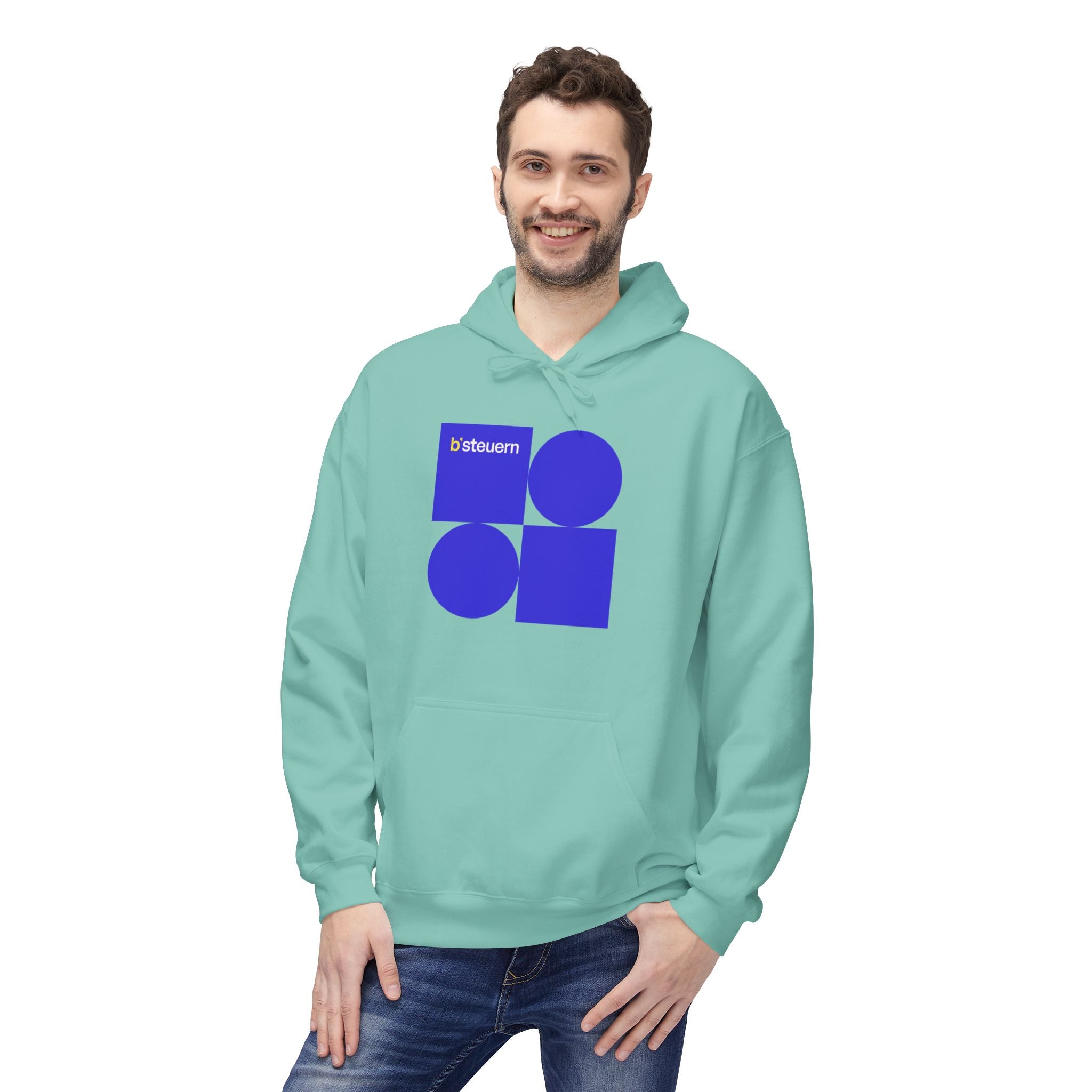 Hoodie | BS-H06, Turquoise/White