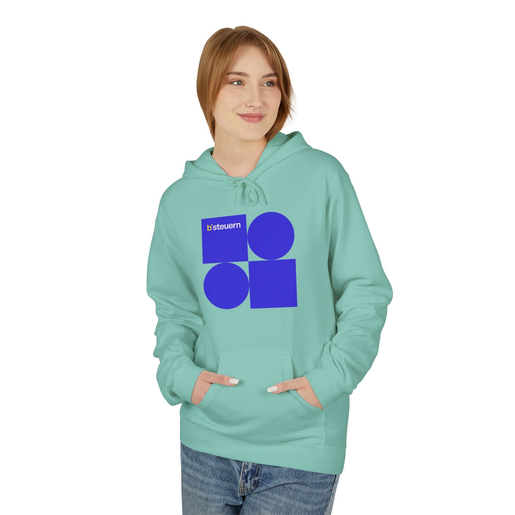 Hoodie | BS-H06, Turquoise/White